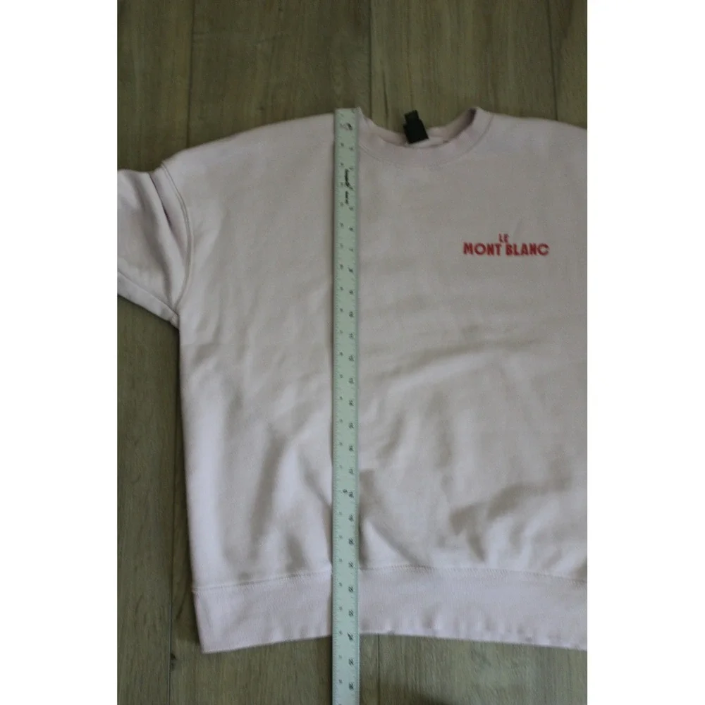 Wild Fable Pink Le Mont Blanc Ski Graphic Crewneck Sweatshirt XXS Chamonix Retro - Picture 7 of 8